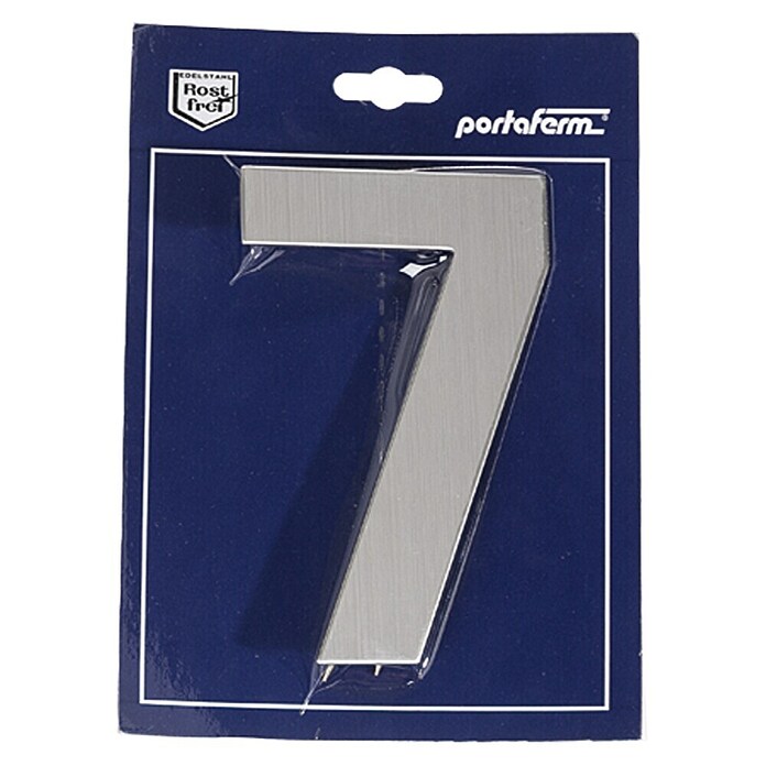 Portaferm Kućni broj 7 (Visina: 15 cm, Plemeniti čelik, Motiv: 7)