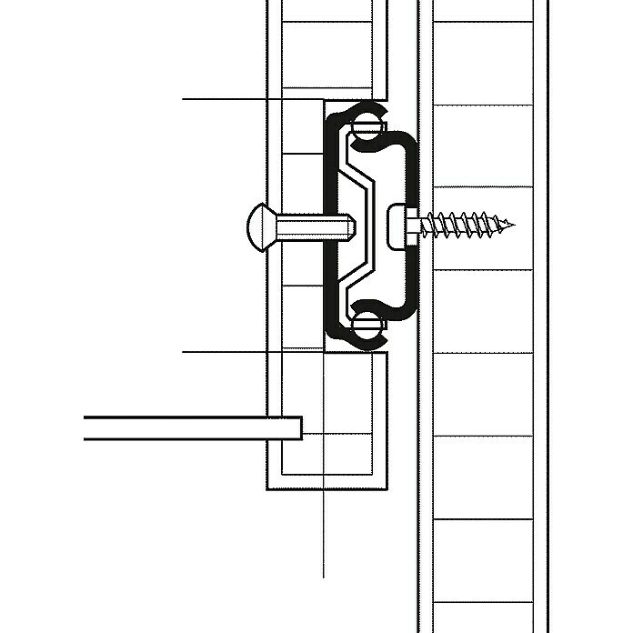 Stabilit SchubladenführungLänge Schubkasten: 350 mm - 580 mm, Traglast: 25 kg, Teilauszug, Nutmontage am Schubkasten, Verzinkt Unknown