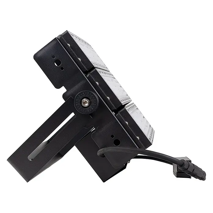 Enovalite LED-Strahler - 300 W, 39.000 lm, IP66 - Schwarzer LED-Flutlichtstrahler mit verstellbarer Halterung und Stromkabel.