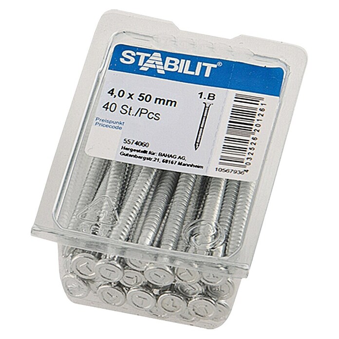 Stabilit Clavo de anclaje (Largo: 50 mm, Diámetro: 4 mm, 40 uds.)