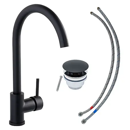 SCHÖNER WOHNEN-Kollektion  Waschtischarmatur Cantis Wassersparend Mattschwarz