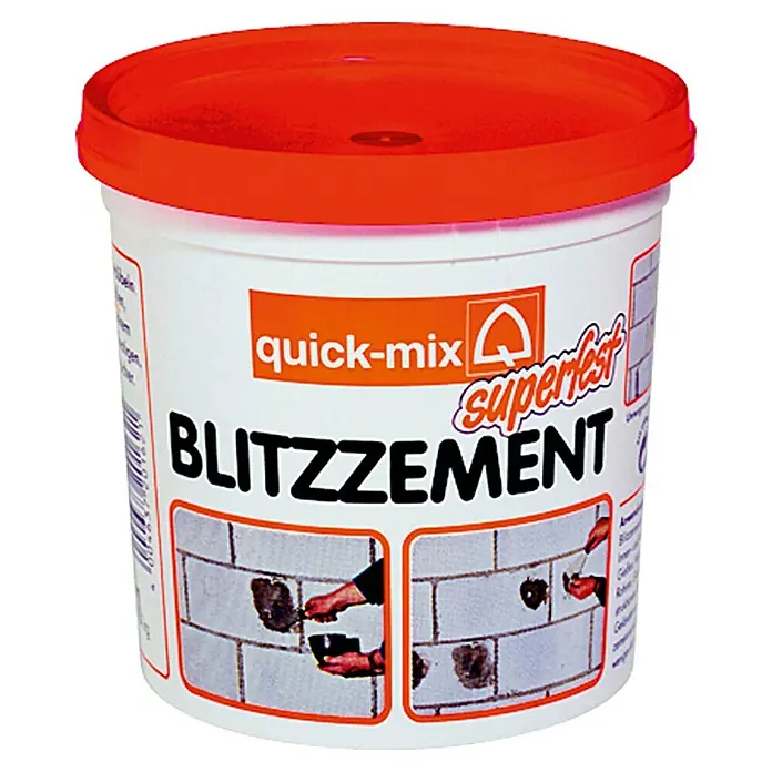 Quick-Mix Blitzzement - 1 kg, Chromatarm - Ein Eimer Quick-Mix Blitzzement Superfest, ein schnell härtender Zement für Reparaturen und Befestigungen.