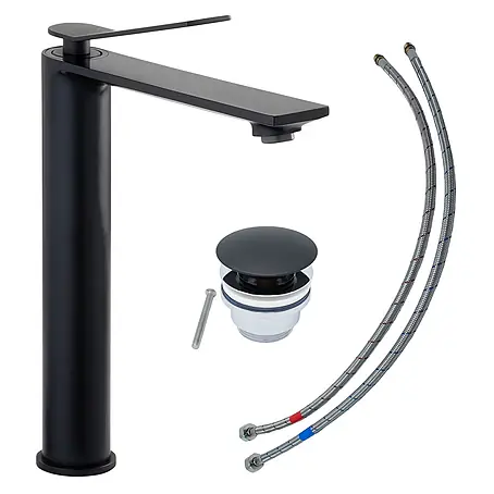 SCHÖNER WOHNEN-Kollektion  Waschtischarmatur Viola Auslaufhöhe 24 cm Mattschwarz