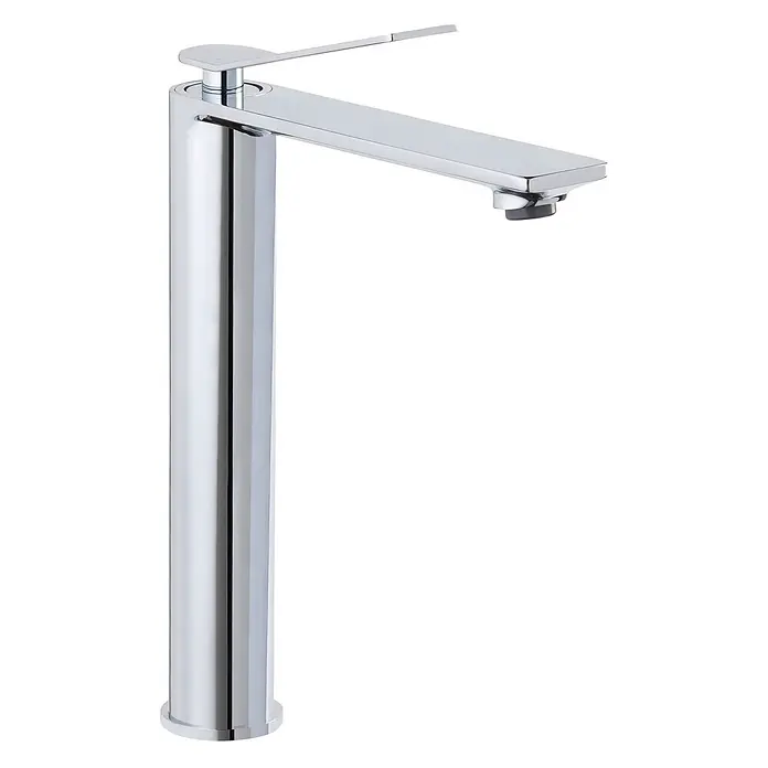SCHÖNER WOHNEN-Kollektion Waschtischarmatur Viola Auslaufhöhe 24 cm Chrom - Chrom, Glänzend - Hoher, glänzender Chrom-Waschtischmischer mit flachem Auslauf und Einhebelgriff.
