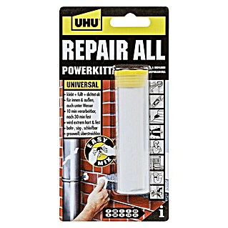 UHU Repair All Powerkitt (1 Stk., 60 g, Grau/Weiß, -30 °C bis +125 °C)