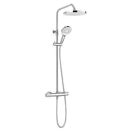 SCHÖNER WOHNEN-Kollektion  Duschsystem Glaia mit Thermostat Wassersparend Chrom