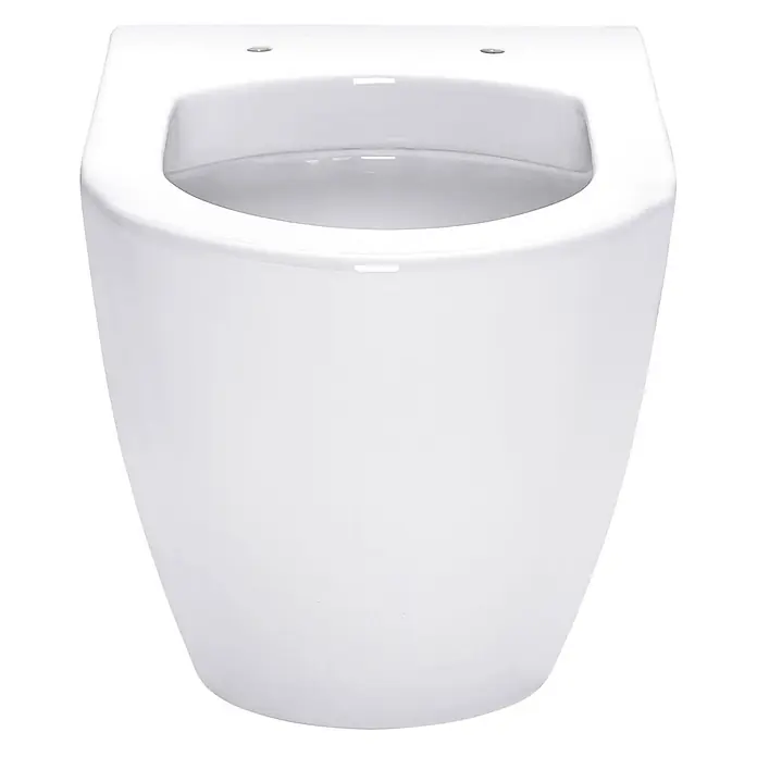 SCHÖNER WOHNEN-Kollektion Wand-WC Antus Spülrandlos Weiß - Spülrandlos, Spülform: Tief, WC Abgang: Waagerecht, Weiß - Weißes wandhängendes Keramik-Bidet mit D-förmiger Schale.