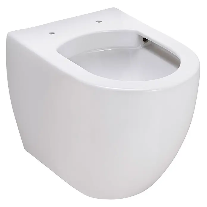 SCHÖNER WOHNEN-Kollektion Wand-WC Antus Spülrandlos Weiß - Spülrandlos, Spülform: Tief, WC Abgang: Waagerecht, Weiß - Weißes wandhängendes Bidet mit modernem, abgerundetem Design. Verfügt über vorgebohrte Hahnlöcher.