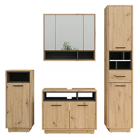 Vicco  Badmöbel-Set Beatrice Artisan-Eiche 4 Teile