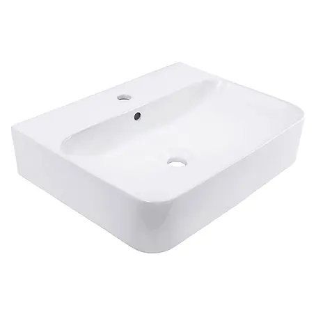 SCHÖNER WOHNEN-Kollektion  Aufsatzwaschbecken Dara 60,5 cm x 47 cm Weiß