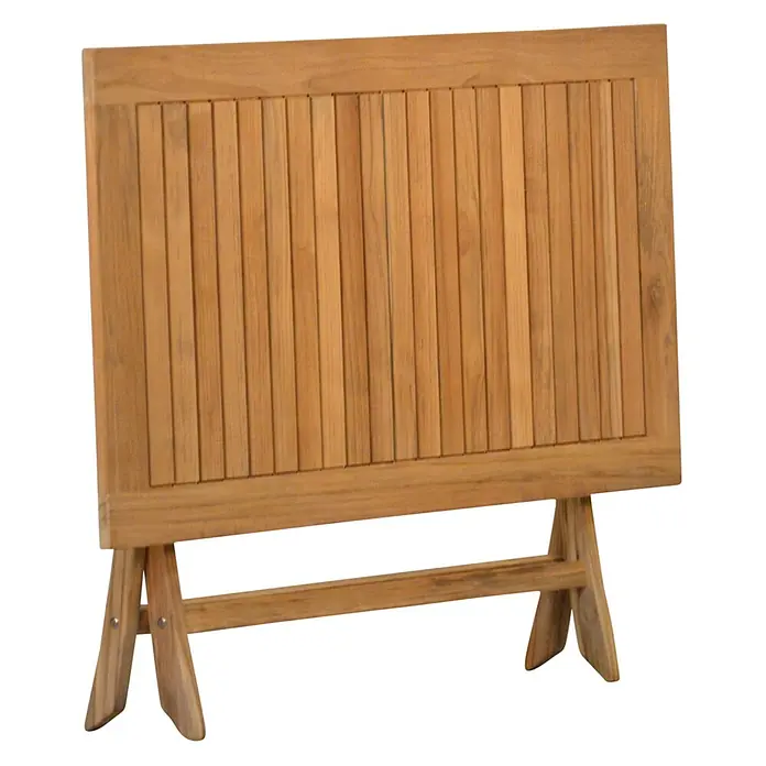 Klapptisch Fano Camping Teak Holz Tisch 120 x 70 cm Balkontisch Massivholz -  - Heller Klapptisch aus Teakholz mit Lattenplatte und klappbaren Beinen.