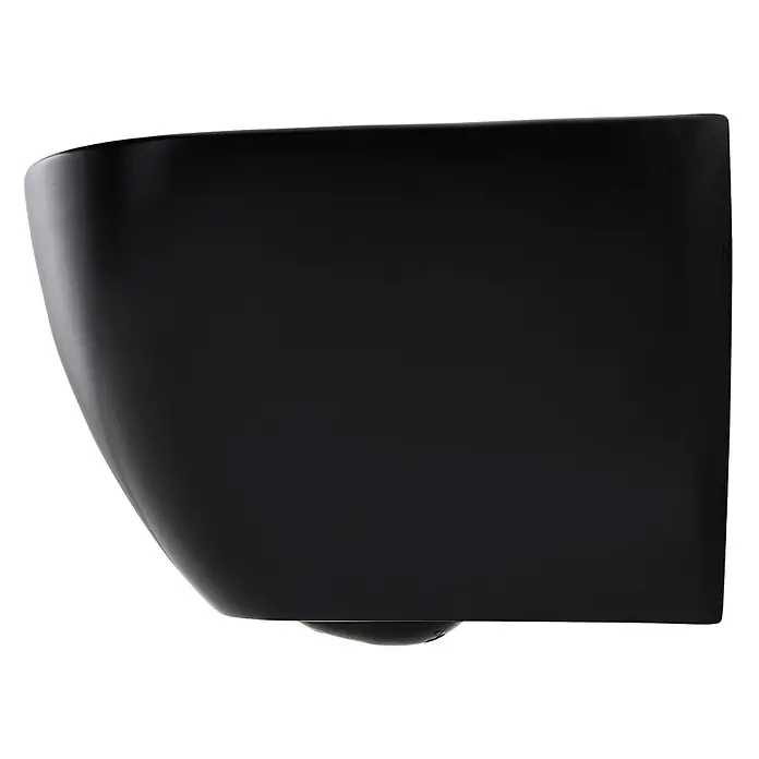 SCHÖNER WOHNEN-Kollektion Wand-WC Antus Spülrandlos Mattschwarz - Spülrandlos, Spülform: Tief, Mattschwarz - Mattschwarzes, gekrümmtes Gehäuse mit glatter Oberfläche.