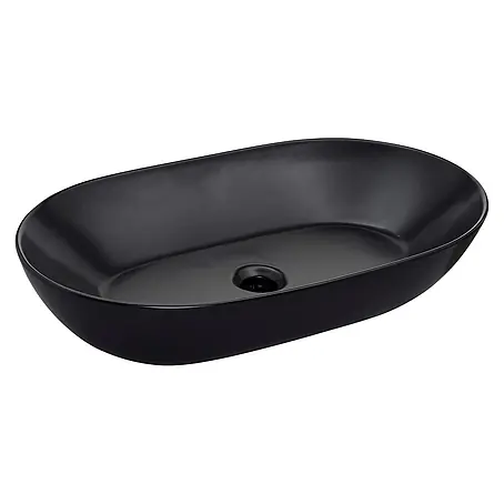 SCHÖNER WOHNEN-Kollektion  Aufsatzwaschbecken Sati 60 cm x 42 cm Mattschwarz