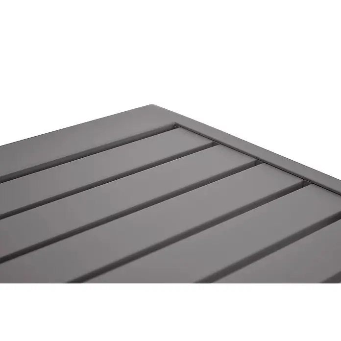 Kai Wiechmann Garten-Beistelltisch - Quadratisch, Taupe - Graue Latten-Tischplatte mit robustem, modernem Design und klaren Linien.