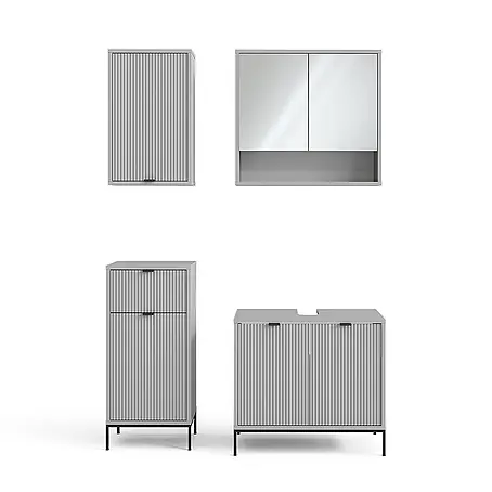 Vicco Badmöbel-Set Eliza, Grau 70 cm