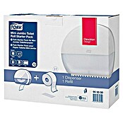 Tork Elevation Toilettenpapier-Spender Starter-Set Mini Jumbo T2 (1 x Toilettenpapierspender T2, 1 x Premium Toilettenpapier Mini Jumbo T2, 34,5 x 27,5 cm, Tiefe: 13,2 cm)