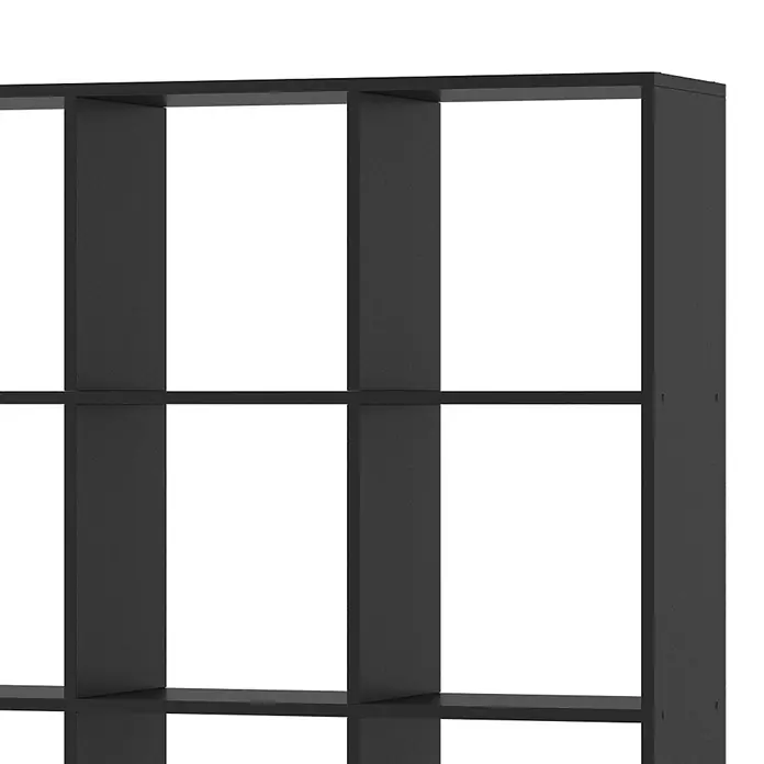 Vicco Holzregal - H x B x T: 29 x 29 x 29 cm, Schwarz - Dunkelgraues, modulares Regal mit mehreren quadratischen Fächern.