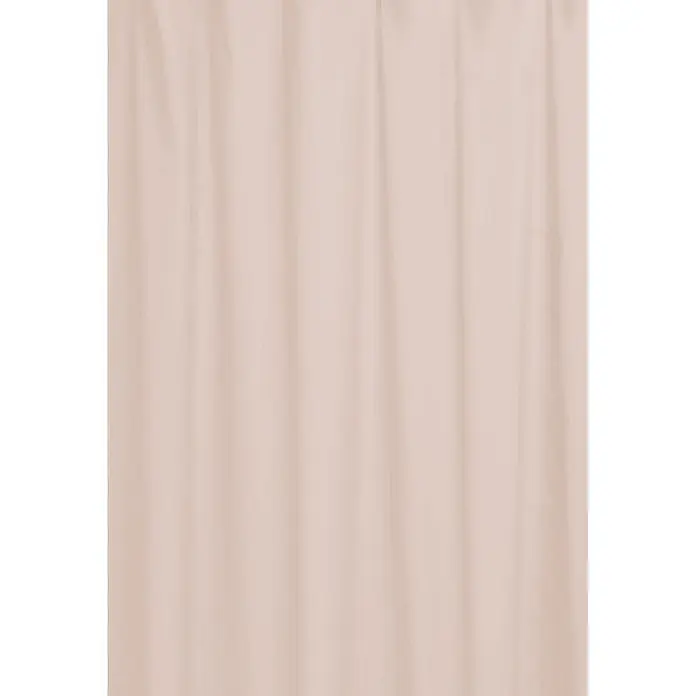Euroshowers Duschvorhang Neutral Rosa 180 x 200 cm -  - Hellbeiger, glatter Vorhang mit vertikalen Falten.