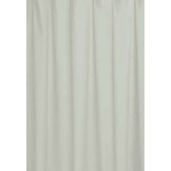 Euroshowers Duschvorhang Neutral Hellgrün 180 x 200 cm -  - Cremefarbener Vorhang mit vertikalen Falten.