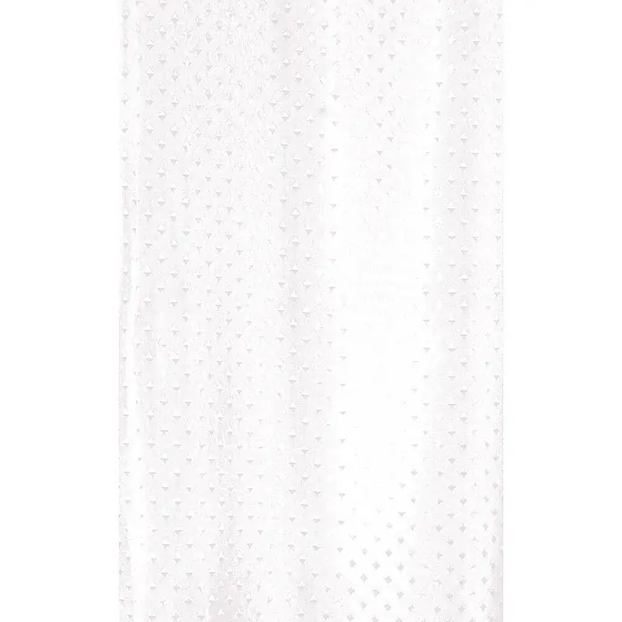 Euroshowers Duschvorhang Star Ceiling Weiß 180 x 240 cm extra lang -  - Heller, weißer Strukturstoff mit einem dezenten geometrischen Muster.