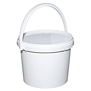 Putzeimer mit Deckel (5 l, Kunststoff, Weiß)
