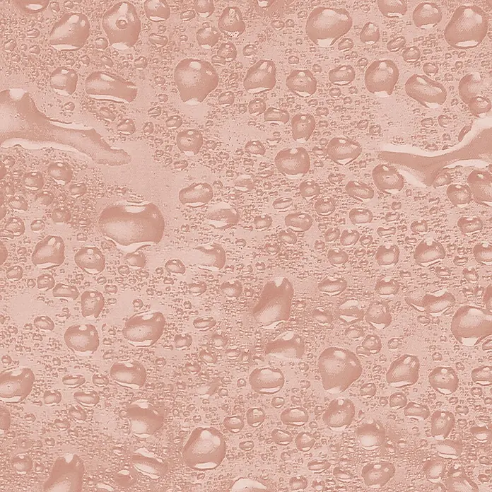 Euroshowers Duschvorhang - B x H: 180 x 200 cm, Polyester - Staubig rosa texturierte Oberfläche mit glänzenden Wassertropfen.