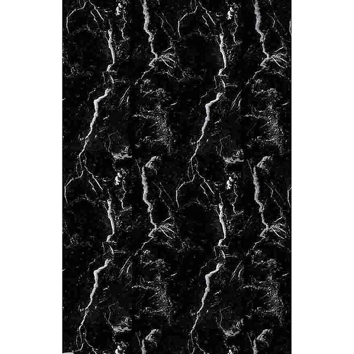 Euroshowers Duschvorhang - B x H: 180 x 200 cm, Polyester - Nahtlose schwarze Marmortextur mit markanten weißen Adern, ideal für Oberflächen.