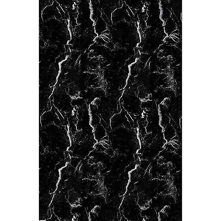 Euroshowers Duschvorhang Black Marble 180 x 200 cm Marmoroptik Schwarz