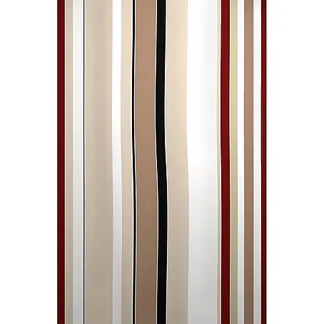 Euroshowers Duschvorhang Latte 180 x 200 cm Streifenmuster Beige