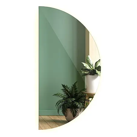 Lustro LED Półokrągłe - Ciepły - 50x100 cm
