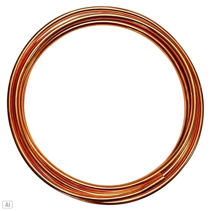 Kupferrohr - Durchmesser: 15 mm, Länge: 5 mm - Vorderansicht