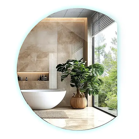Lustro LED Rita - Zimny - 70x80 cm