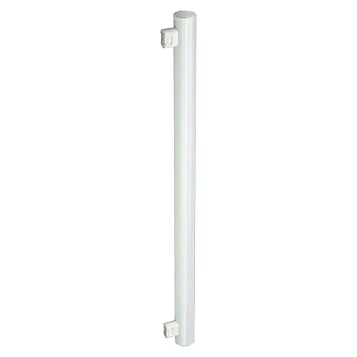 Voltolux LED-Röhre - Länge: 500 mm, Warmweiß, 8 W, 700 lm, S14s - Weiße Heizkörpersäule mit zwei Anschlüssen für ein modernes Bad. Ideal für Wärme und Handtuchtrocknung.