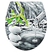 Poseidon Tapa de WC Zen Garden Magic Motion (Caída amortiguada, Duroplast, Desmontable)