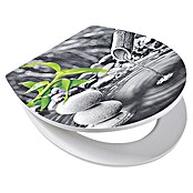 Poseidon Tapa de WC Zen Garden Magic Motion (Caída amortiguada, Duroplast, Desmontable)