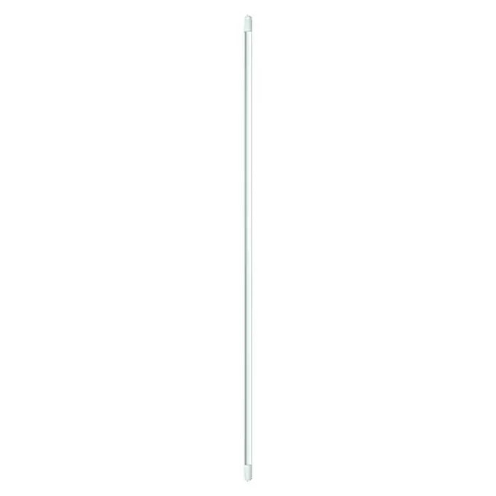 Voltolux Tubo LED - Largo: 150 cm, Blanco neutro, 22 W, 2.100 lm, G13, Blanco - Captura de una varilla blanca elegante y minimalista que se extiende verticalmente contra un fondo blanco liso.
