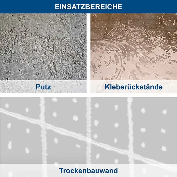 Delta-Haftschleifscheibe - B x L: 280 x 280 mm, Körnung: 80 mm - Einsatzbereiche: Putz, Kleberückstände und Trockenbauwände.