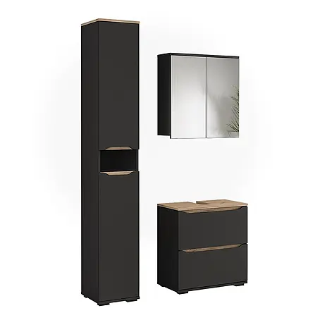 Badmöbel-Set Ruben 60.2 cm Anthrazit Art.-Nr. 65875