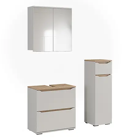 Vicco Badmöbel-Set Ruben, Weiß/Artisan-Eiche 60.2 cm