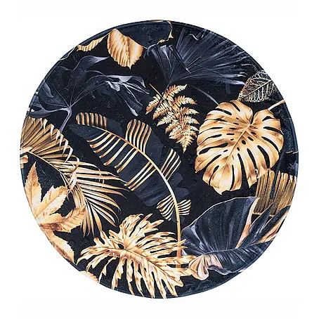 SANILO  Badteppich Rund Golden Leaves Ø 80 cm