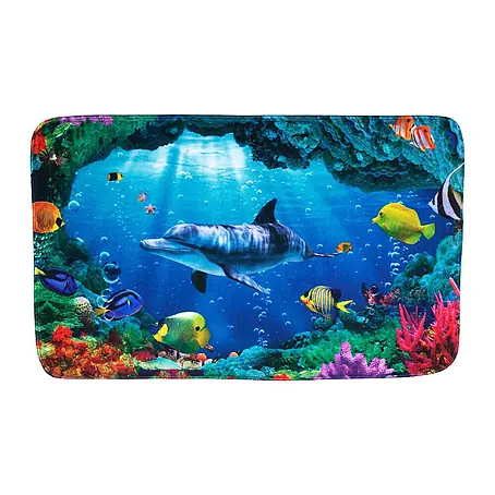 SANILO  Badteppich Delphin Korallen 50 x 80 cm