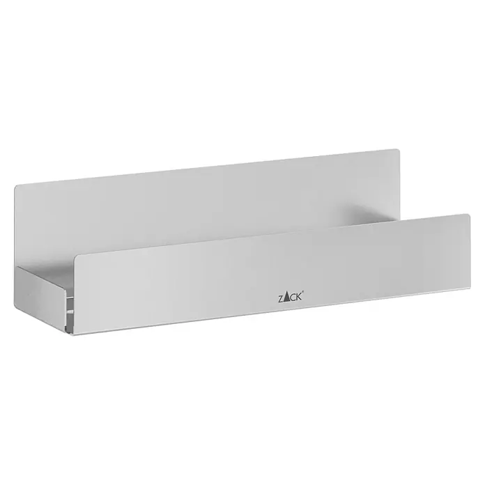 Zack Duschkorb Potes - L x B x H: 9,5 x 26,5 x 7 cm, Edelstahl - Wandregal aus matt gebürstetem Edelstahl.