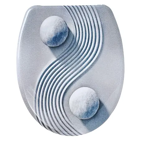 SAINOS  WC-Sitz Duroplast WC-Sitz, , Universal-O-Form, Absenkautomatik, Oben