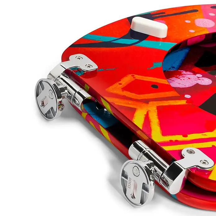 Tohaa Design WC-Sitz StreetSun - Blazer -  - Bunt gemusterter Toilettensitz im Graffiti-Stil mit glänzenden Chromscharnieren.