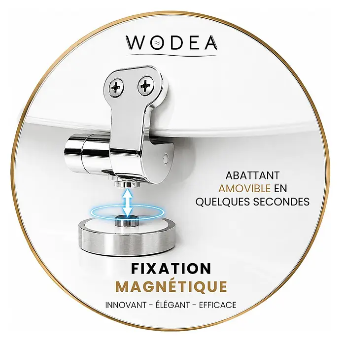 Wodea WC-Sitz   -  Citrons -  - Verchromter magnetischer WC-Sitzscharniermechanismus für schnelle Entfernung.