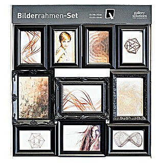Bilderrahmen-Set (Schwarz, 10 Einzelrahmen)