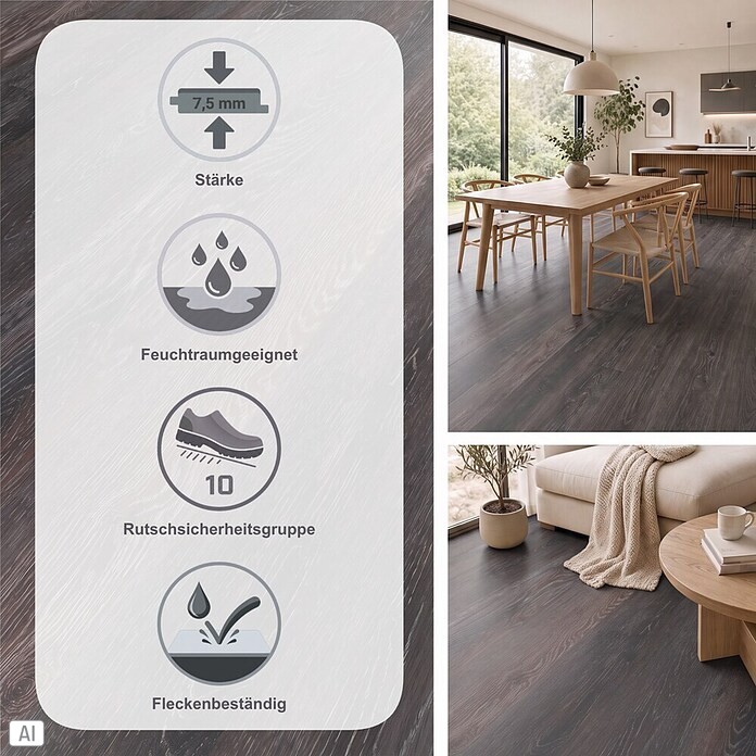 Vinylboden Sly 1:2:3 Cambridge Oak (Mehrstab)