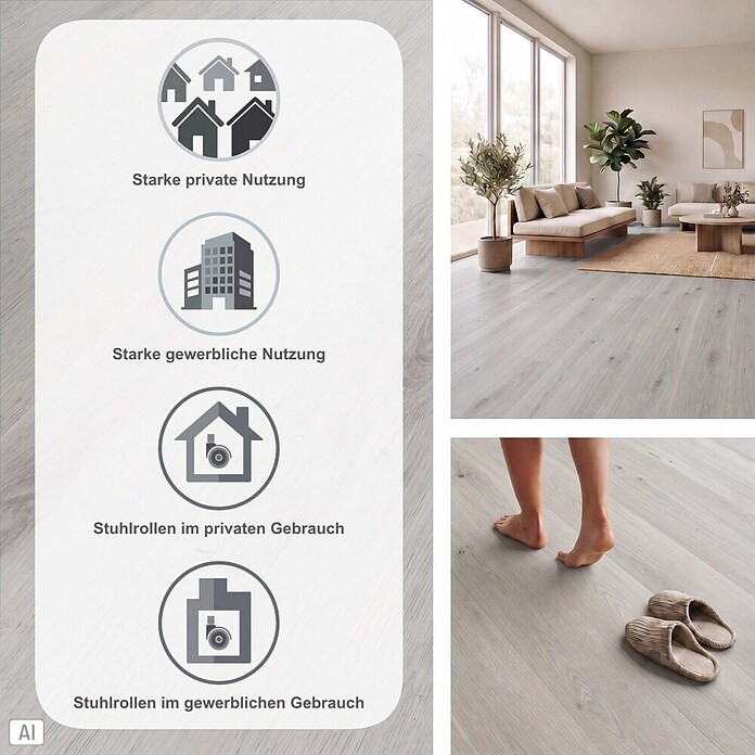 b!design Vinylboden Isocore Inside Chamonix (1.510 x 300 x 7 mm, Landhausdiele)