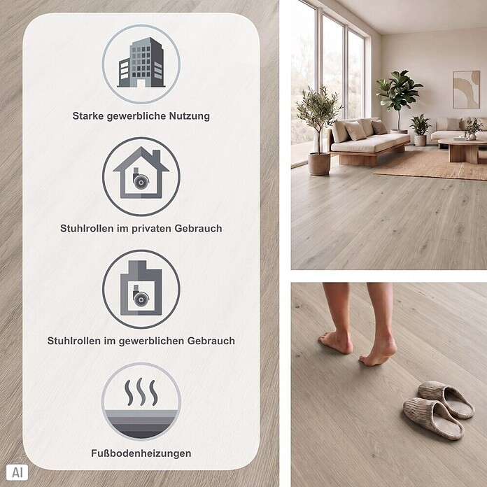Vinylboden Sly XL Aberdeen Oak (1.510 x 220 x 7,5 mm, Landhausdiele)