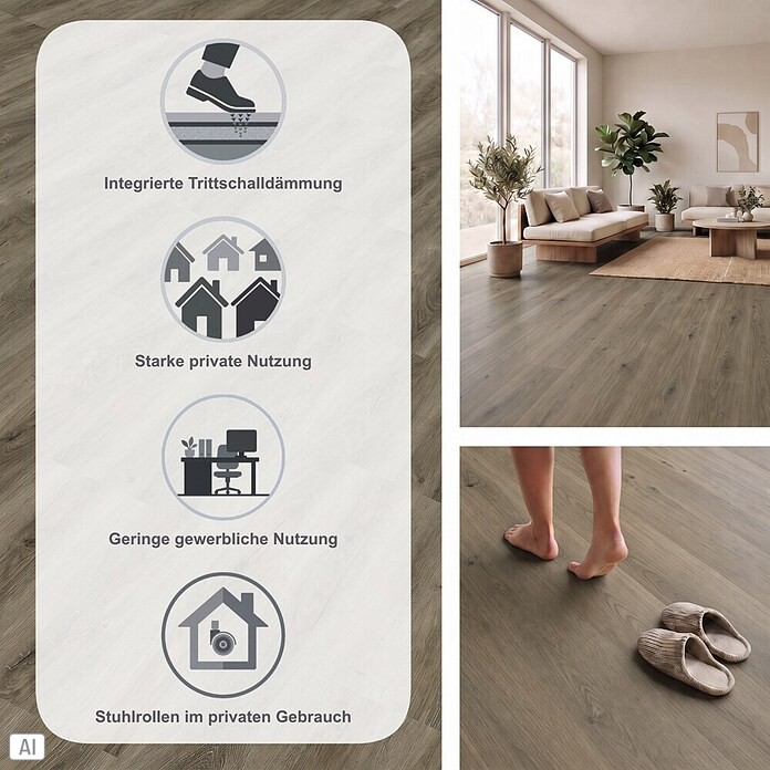 Vinylboden Rigid (Eiche Toronto, Landhausdiele, 1 220 x 229 x 4 mm) | BAUHAUS